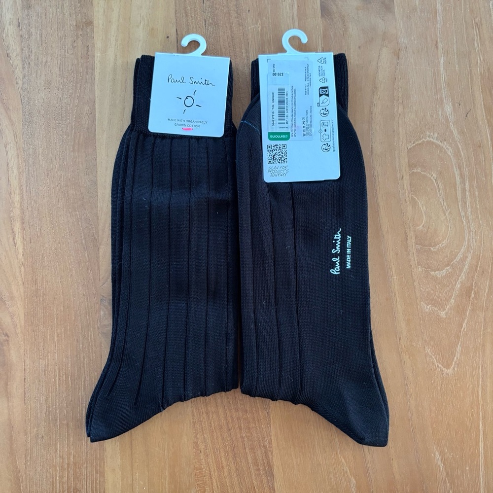 Paul Smith Classic Black Dress Socks 2 pairs